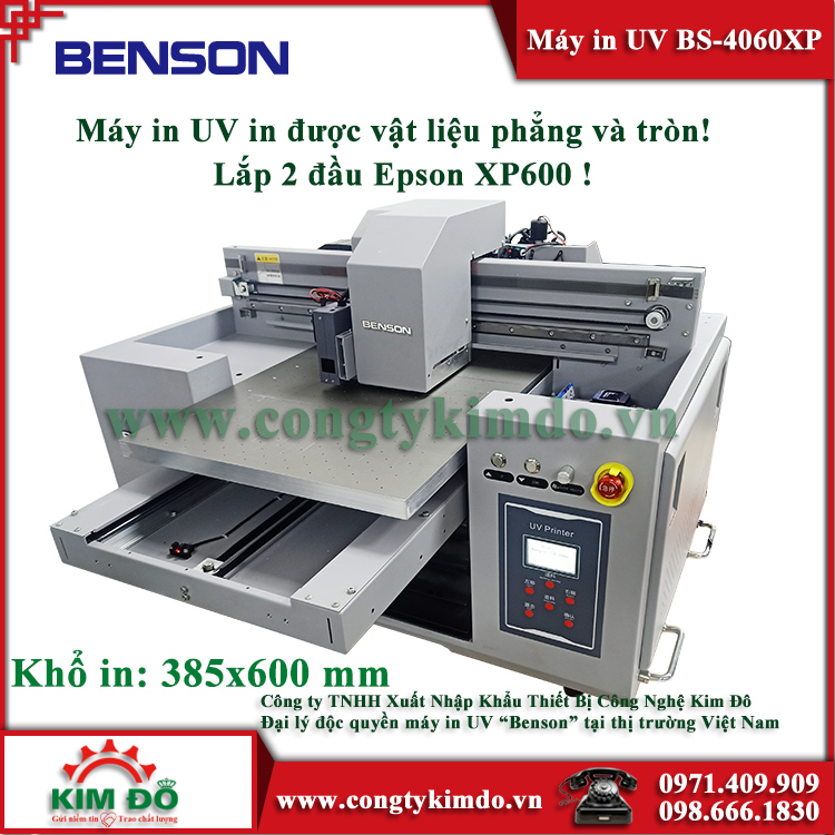 Máy in UV BS-4060XP in phẳng & tròn