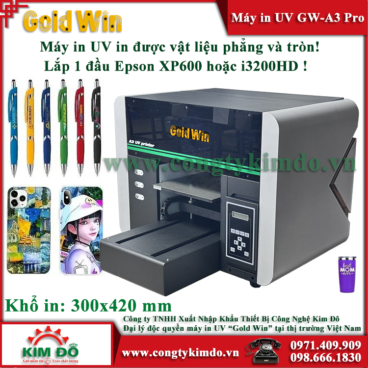Máy in UV GW-A3 Pro